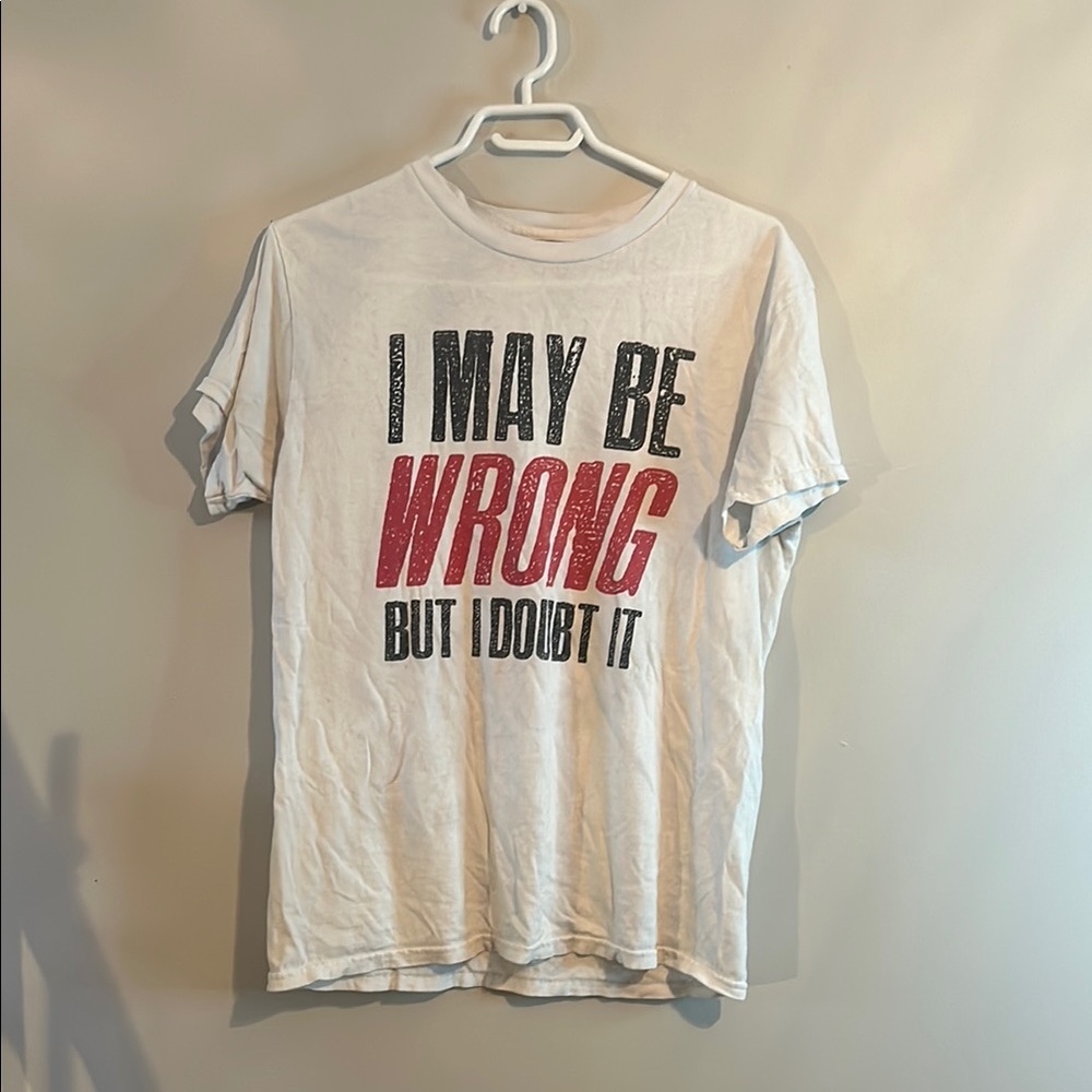 Hollister White and Red Short Sleeve Tees with Bold Text